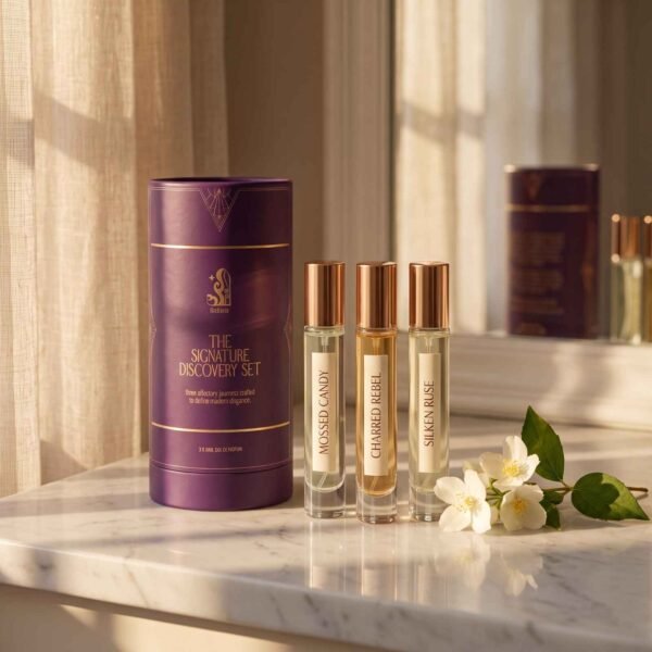 Snifmist perfume discovery set with 3 fragrances
